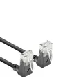 ACT CAT6A Netzwerkkabel 90° gewinkelt, U/UTP LSZH LAN Kabel Dünn 3.6mm Slimline, Flexibles Ethernet Kabel mit RJ45 Stecker, für den Einsatz in Datenzentren, 3 Meter, Nach oben DD6903