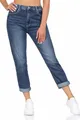 Hailys Damen High Waist Ankle Mom Jeans Mi44rell knöchellange Jeanshose KAX-2102057-1A Dblue XS