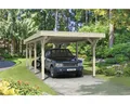 Einzelcarport SKAN HOLZ Spessart inkl. Pfostenanker 355 x 846 cm natur