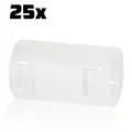 F-Tronic 25 Stück Rohrmuffe RM32 zur Verbindung von M32 Leerrohren, transparent