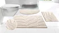 Otto Home Badematte "Epense, Badvorleger, Badezimmer Teppich, Duschmatte mit Blattstruktur" Gr. 2, beige (natur), rechteckig (50cm x 90cm ), 1 Stk.