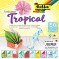 Folia Faltblätter 15x15cm Tropical (80 g/m², 50 x) (470/1515)