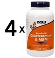 4 x NOW Foods Glucosamine & MSM Vegetarian - 240 vcaps (156,24 EUR/kg)