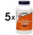5 x NOW Foods Glucosamine & MSM Vegetarian - 240 vcaps (158,32 EUR/kg)