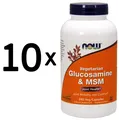 10 x NOW Foods Glucosamine & MSM Vegetarian - 240 vcaps (145,83 EUR/kg)
