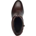 MARCO TOZZI Damen Stiefelette geraffter Schaft Blockabsatz 2-25335-43, Größe:41 EU, Farbe:Braun - Braun - 41