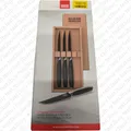 „Kuhn Rikon Steakmesser Set 4-tlg – Edelstahl Steakbesteck in Holzbox“