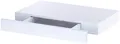Carlo Milano Wandregal klein: Wandregal mit versteckter Schublade, 40 x 5 x 25 cm, weiß (Wandschublade, Wandschublade klein, schmale)