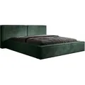 Designer Polsterbett Ophelia in Cord mit Stauraum 140x200 Grün