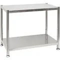 shelfr Edelstahl Schwerlastregal bis 60 kg auf 2 Ebenen 61 x 36 x 50 cm