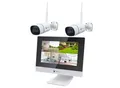 LUVISION Dual WLAN Funk Kamera Set Überwachungssystem mit Monitor Cloud 4 bis 8 IP Kameras & App 4 Kameras