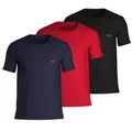 HUGO 3P Triplet T-Shirt Rot/Blau Baumwolle Large Herren
