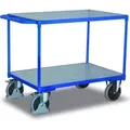 Variofit Schwerer Tischwagen mit 2 Zinkblechladeflächen, Ladefläche:1000x700 mm