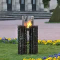 muenkel design Kalypso [Ethanol Gartenfeuer mit Schmelzoptik]: M