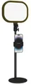 HOMCOM Tischlampe Tischleuchte mit Telefonhalterung, 5 Farbmodi, Schwarz