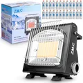 Z.M.C 2-in-1 Tragbare Gasheizung und Gaskocher + 24 Gaskartuschen 227g, Keramikheizung Camping Heizung 1,7 kW, Gasheizer für Outdoor und Indoor, mobile Heizstrahler mit Piezozündung