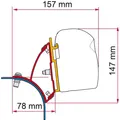 Fiamma F43van Adapter für VW T5/T6 mit Aufstelldach, schwarz