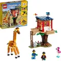 LEGO 31116 Creator 3-in-1 Safari-Baumhaus - Katamaran - Flugzeug Spielzeug, Set mit Giraffe und Löwe für Safari-Tierfans ab 7 Jahre - Silber