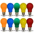 LEDmaxx 10er Set A27MIX36 LED-Lampen GlÃ¼hlampenform A60 3W E27 farbig