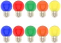 10er Pack LED Glühbirnen E27 1W Farbige Lampen Party Weihnachten Hochzeit