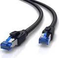 Primewire Patchkabel CAT 8 mit Baumwollummantelung - Gigabit Ethernet LAN Kabel - 40 Gbit/s - S/FTP PIMF Schirmung - Netzwerkkabel - 0,5m