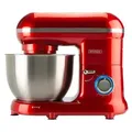 Bourgini Classic Kitchen Chef Küchenmaschine - 4.5L Rührschüssel - Küchenmaschine - Küchenroboter - 1300W- Rot - Rot