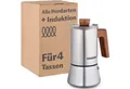 Cosumy Espressokocher, Induktionsgeeignet, FSC-zertifiziertes Eichenholz