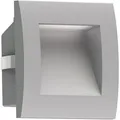 ledscom.de LED Wandeinbauleuchte ZIBAL, Downlight für außen, IP65, grau matt, 90 x 90mm, warmweiß