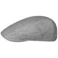 Stetson Herringbone Schirmmütze Flatcap Fischgrat UV-Schutz 40 Herren Frühling Sommer grau 59 cm