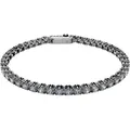 Swarovski Armkette Schmuck Geschenk Matrix Armband, mit Swarovski® Kristall grau L