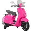 Kinder Elektro-Motorrad, 6V Kindermotorrad mit Scheinwerfer, Musik, Rosa
