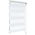 Doppelrollo Klemmfix Ohne Bohren, Duo Rollo Klemmrollo Für Fenster Und Tür, 90x150 Cm, Weiß - Vounot