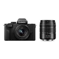 Panasonic Lumix DC-G100DWEGK Micro Four Thirds spiegellose Kamera, Lumix G Vario 12-32 mm F3.5-5.6 & 35-100mm F4-5.6 Objektive, 20,3 MP, 4K 30p/FHD 60 Video, Freiwinkel-Monitor, USB-C-Ladung, Schwarz