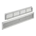SOTECH Lüftungsgitter BRISE 457 x 92 x 17 mm Silber lackiert doppelseitig durchblicksicher Türbelüftung Schlitzlochung Türlüftung Belüftung