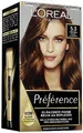L'Oréal Paris Permanente Haarfarbe, Haarfärbeset mit Coloration und Farbglanz-Pflegebalsam, Préférence, 5.3 Helles Goldbraun (Virginia)