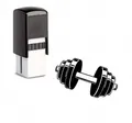Bonuskartenstempel Stempel Motiv Hantel für GYM Rabattkarten Treuekarten 10x10mm
