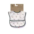 Baby Lätzchen Set 2 Stk. wasserabweisend mit Auffangschutz, LÄSSIG, grau