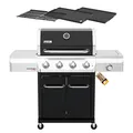 Nexgrill Gasgrill 4B Gourmet Pro mit Seitenkochfeld und Plancha , 16,5 kW