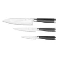 WMF Messerset Damastmesser 3tlg Spezialklingenstahl 67 Lagen Yari Pakkaholzgriff (20 cm) (18.8460.9990)