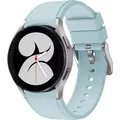 SYSTEM-S Armband flexibel aus Silikon 20mm für Samsung Galaxy Watch 4 Smartwatch Hellblau - Hellblau