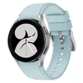 Armband flexibel aus Silikon 22mm für Samsung Galaxy Watch 4 Smartwatch Hellblau
