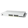 Cisco Catalyst 1200-24P-4G - Switch - L3 - Smart - 24 x 10/100/1000Base-T + 4 x 10 Gigabit SFP+ - an Rack montierbar - PoE+ (195 W) - Weiß