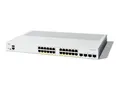 Cisco Catalyst 1200-24P-4G - Switch - L3 - Smart - 24 x 10/100/1000Base-T + 4 x 10 Gigabit SFP+ - an Rack montierbar - PoE+ (195 W)
