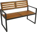 DEGAMO Gartenbank RAGUSA 2-sitzer, Metall anthrazit + Akazie, modernes Design