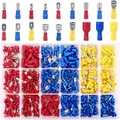 Kabelklemmen Kabelbinder 900 Stück 18 Typen 2-6 mm bunt Aderendhülsen Set Box