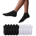 Sneaker Socken Herren Damen 10 Paar Kurze Halbsocken Quarter Baumwolle Unisex...