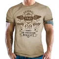 LOBO NEGRO® T-Shirt zum 60. Geburtstag - 60 Jahre zur Perfektion gereift Jahrgang 1965 beige 3XL
