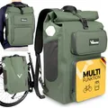 Valkental® UrbanX 2in1 Fahrradtasche & Rucksack kombiniert [28L Volumen] wasserdichte Gepäckträgertasche mit abschließbarer Befestigung – Elegante Radtasche & stylischer Rucksack – Geprüfte Qualität