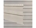 Vox Verkleidungspaneel Canadian Siding MAX3 Rundprofil 2-Brett 3,85 m St. 0,925qm ash, BxL: 18,50x385,00 cm, 1,1 qm, (Stückweise 1 Paneel, 1,10 qm) Besonders schlagfest MAX3, pflegeleicht, abwaschbar, Leichtgewicht