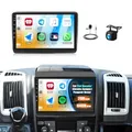 SIXTOP 2G+64G Android 13 Autoradio für FIAT Ducato 2010/Citroen Jumper/Peugeot Boxer Wireless CarPlay Android Auto 9 Zoll Autoradio mit GPS WiFi Bluetooth Mirror Link FM RDS SWC EQ Rückfahrkamera&Mic
